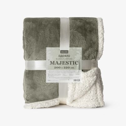 Blanket DILIOS Majestic, 200x200 cm, Green