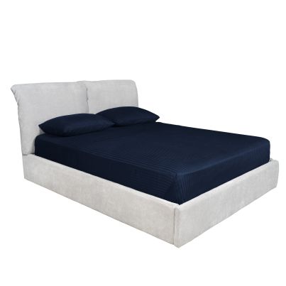 Bed with storage space 140x190 - silver gray