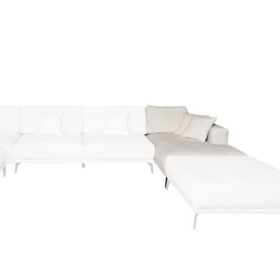 Modular system GRANDE long right bench - white