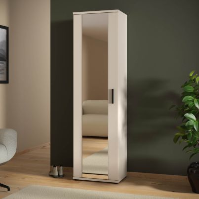 Shoe cabinet SIXTEEN, 50.2/179.1 cm, Sand