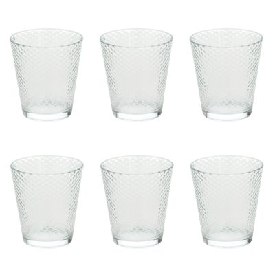 GOLF-SET 6 TUMBLER GLASS TRASPARENTE, 340 ml
