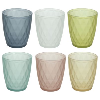 Set of 6 TUMBLERS JENNY GLASS JENNY PASTEL MATT