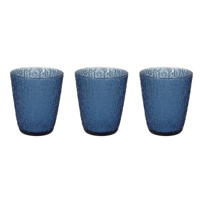 DAVOR - SET 3 TUMBLER GLASS BLU