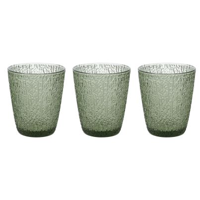 DAVOR - SET 3 TUMBLER GLASS VERDE