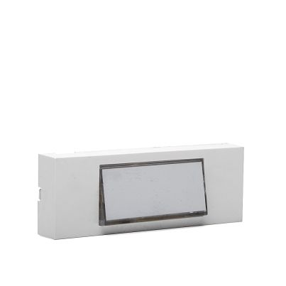 Bell Button NC, Illuminated, Rectangular, White, with Label Slot
