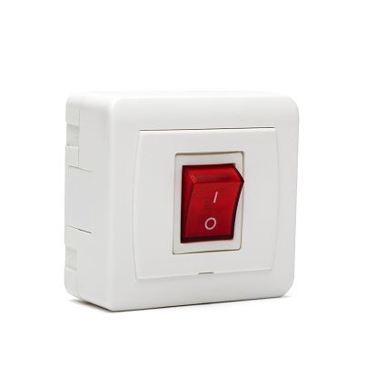Ключ Бойлер Мираж НК, сх.2, 20A, 250V, Открит монтаж, Бял