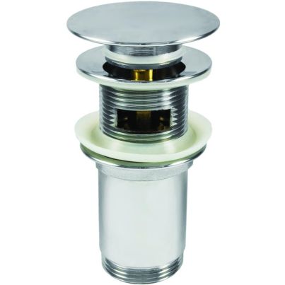 Click-clack for sink round + overflow + bushing, chrome