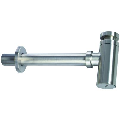 ROUND BASIN TRAP, MATTE STEEL