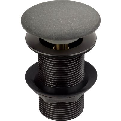 CLICK-CLACK FOR BASIN WITHOUT OVERFLOW, ANTHRACITE METALLIC, 2 SILICONE SEALS