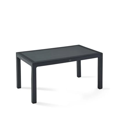 Garden table with glass WOOD 90x150x75 cm. anthracite