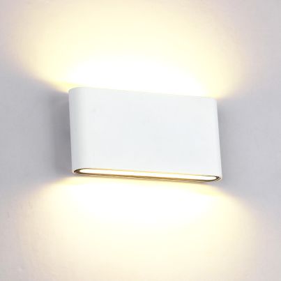 LED WALL LIGHT ROUNDED 2x6W 4000K IP20 WHITE