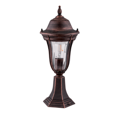 MARK lantern stand 1xE27 black red brass H490mm