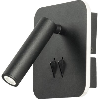 SELLA LED Wall Lamp 6+3W 3000К 130X130mm Black