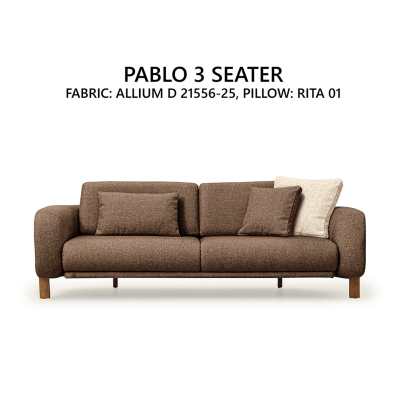 Three-seater sofa PABLO dark brown/ALLIUM D 21556- 25