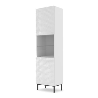 RAVENNA DIAMOND Display Cabinet 60x217 white, gold frame