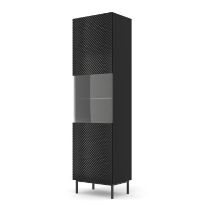 RAVENNA DIAMOND Display Cabinet 60x217 black, black frame