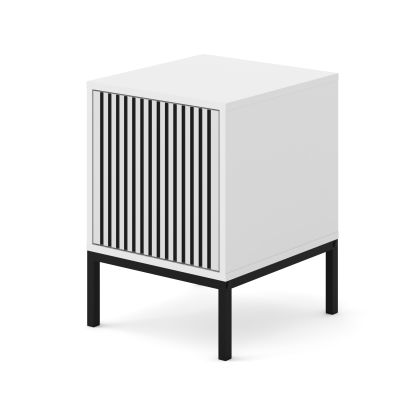 RAVENNA Nightstand white / black frame