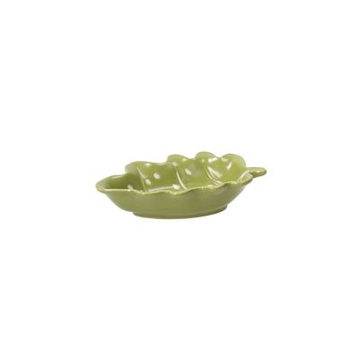 TOGNANA RELIEF Green Bowl Foglie, 15x10x3.5 cm
