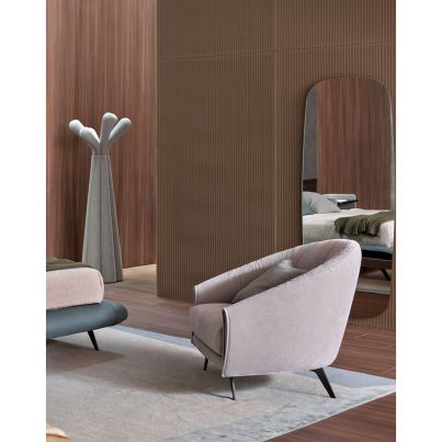 Armchair SADDLE 115x100cm Pastello 8D57/Ponza Nabuk N01