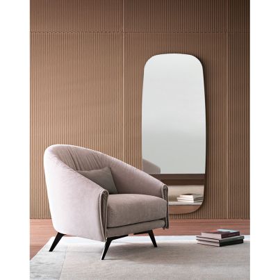 Armchair SADDLE 115x100cm Plain 8D84/Ponza Nabuk N04 - Sample