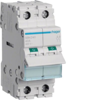 Switch Disconnector HAGER, 2P, 40A, 230V