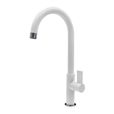 Kitchen mixer tap SLIMFIX white