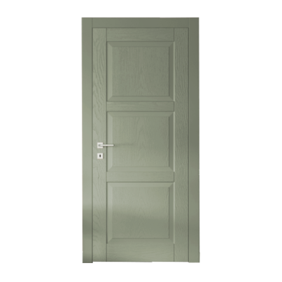 Interior Door with Frame EKASA SOFT 80x210х12 cm, with Hinges, Magnetic Lock, Olive Green