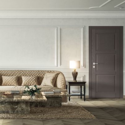 Interior Door with Frame EKASA SOFT 80x210х12 cm, with Hinges, Left Magnetic Lock, Anthracite