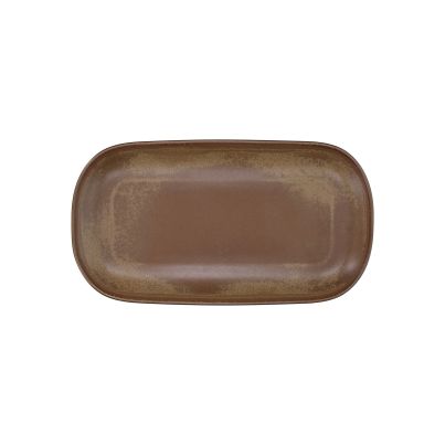 Oval plate cm 33 TERRACOTTA BROWN BISCUIT