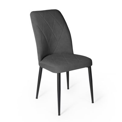 Chair Vika 48x58x90cm Uras 10/dark grey