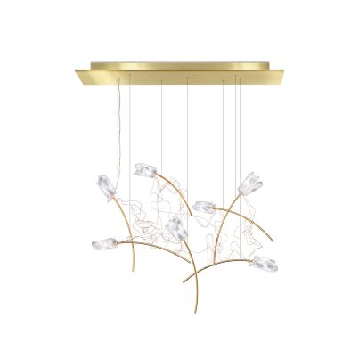 Висяща осветителна система цветя SLAMP TULIP с овална основа, 7x3,2W, 3000K, 3150LM