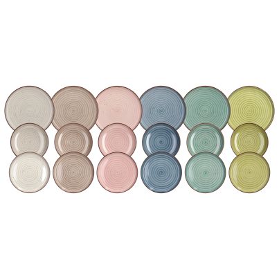 Table set URBAN URBAN PASTEL, 18 pcs
