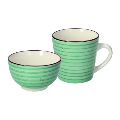 Комплект купа и чаша TOGNANA URBAN Urban Pastel Verde, 14 см + 400 мл