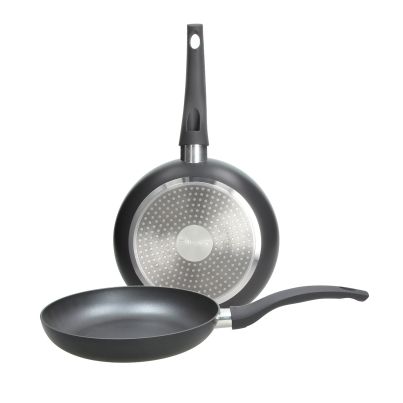 Set of 2 Pans cm 24 & 28 GRANCUCINA COPPER & CHARCOAL GREY