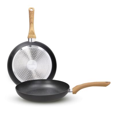 Set of 2 Pans cm 24 & 28 GRANCUCINA ROCK IN WOOD