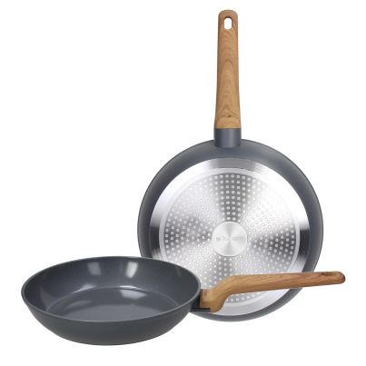 Set of 2 FRYPAN CM 24 & 28 RECYCLED T-CARE GREY