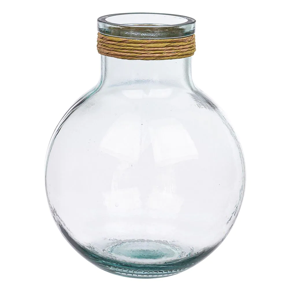 Decorative vase ROTANG 25x34,5 cm. transparent