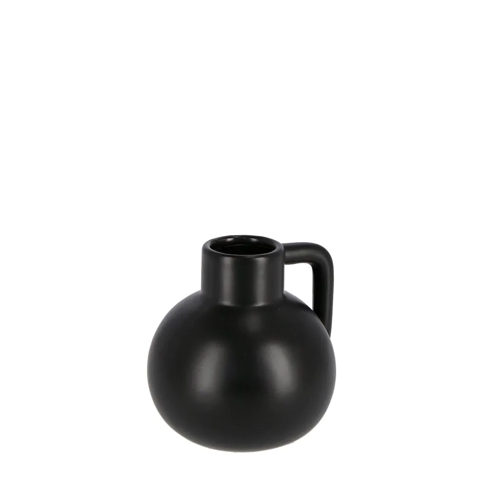 Porcelain carafe vase ELSY 10x9,7x10,5 cm. black Porcelain carafe vase ELSY 10x9,7x10,5 cm. black