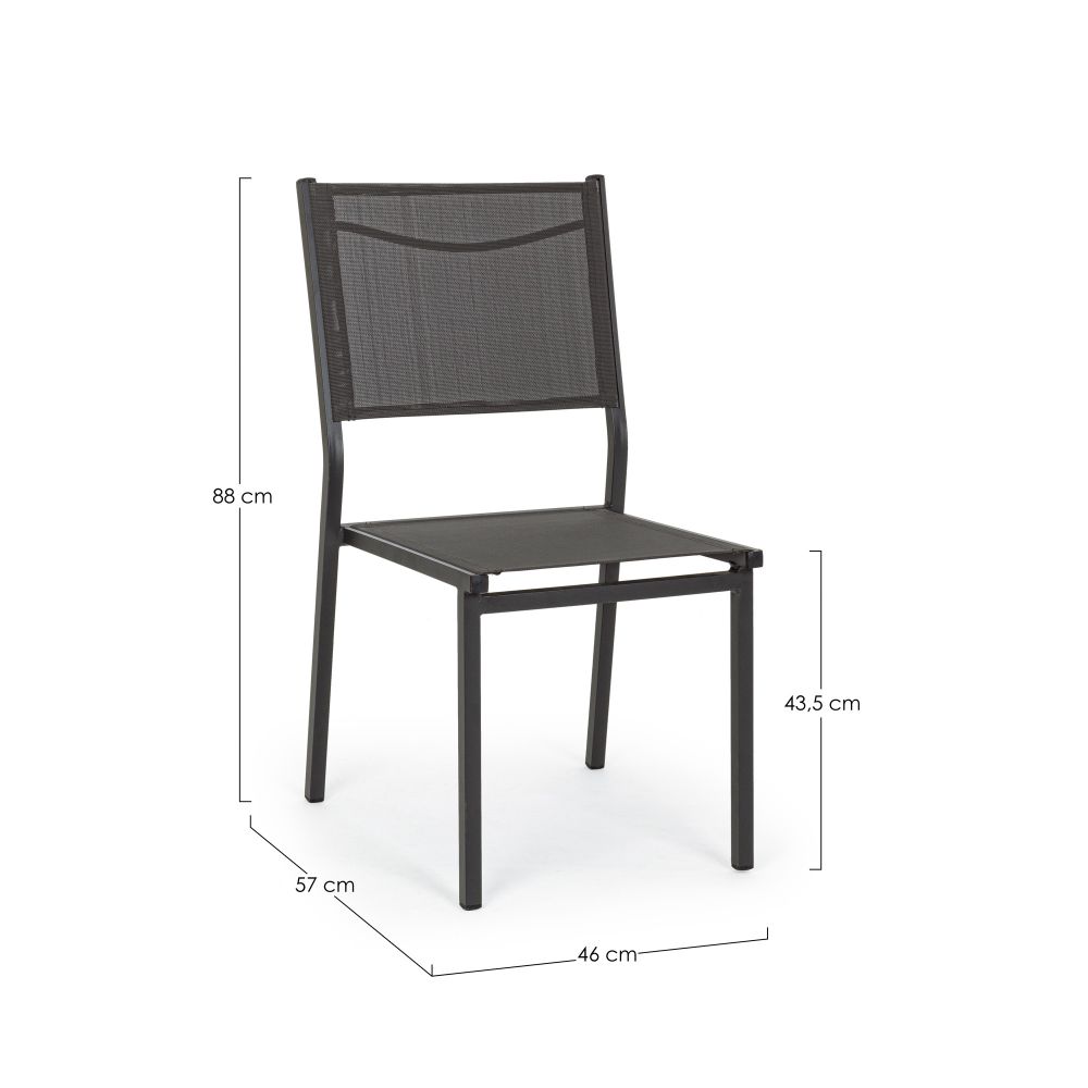 Garden chair HILDE 46x57x88 cm. anthracite