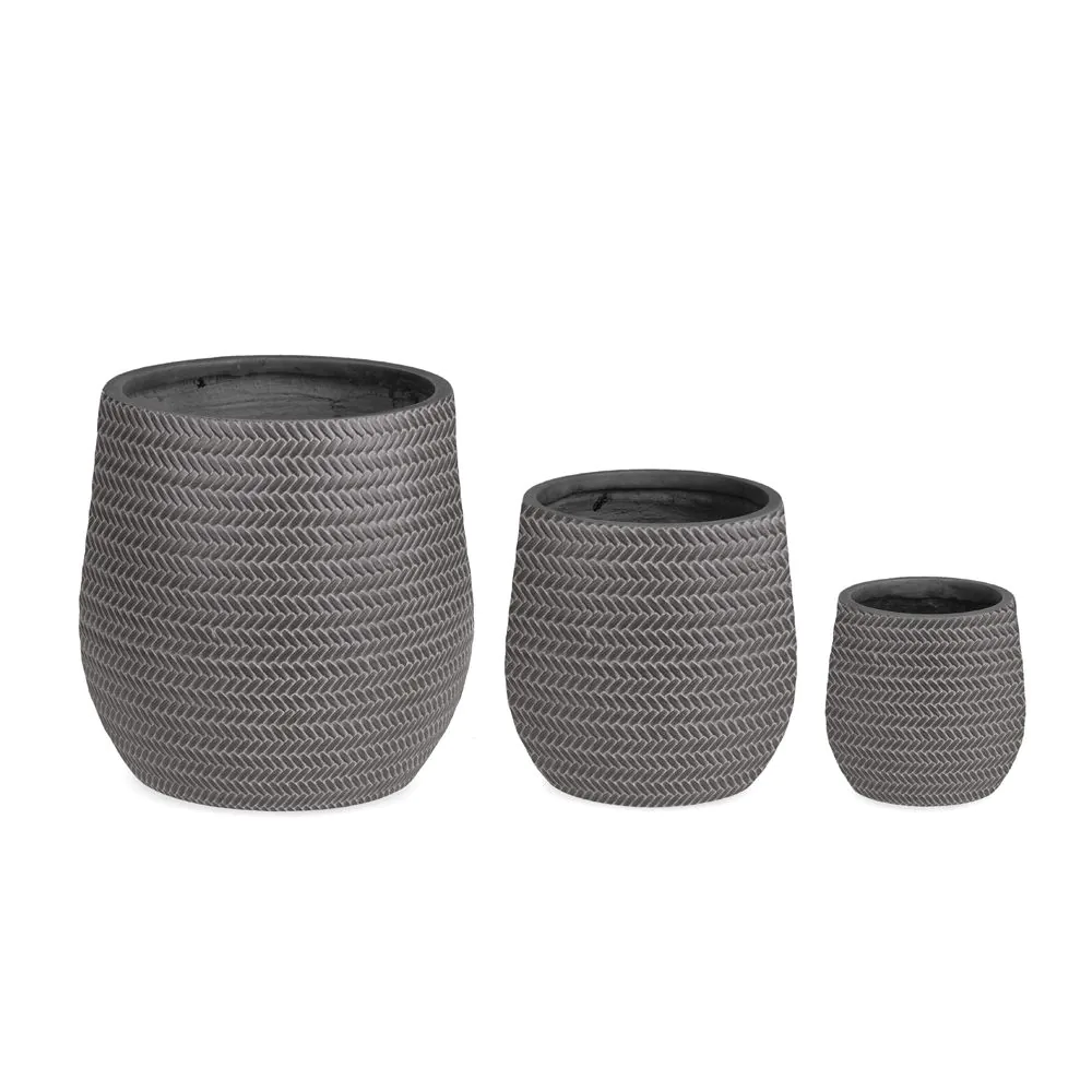 Plant pot TRESSAGE 3 pcs./set anthracite Plant pot TRESSAGE 3 pcs./set anthracite