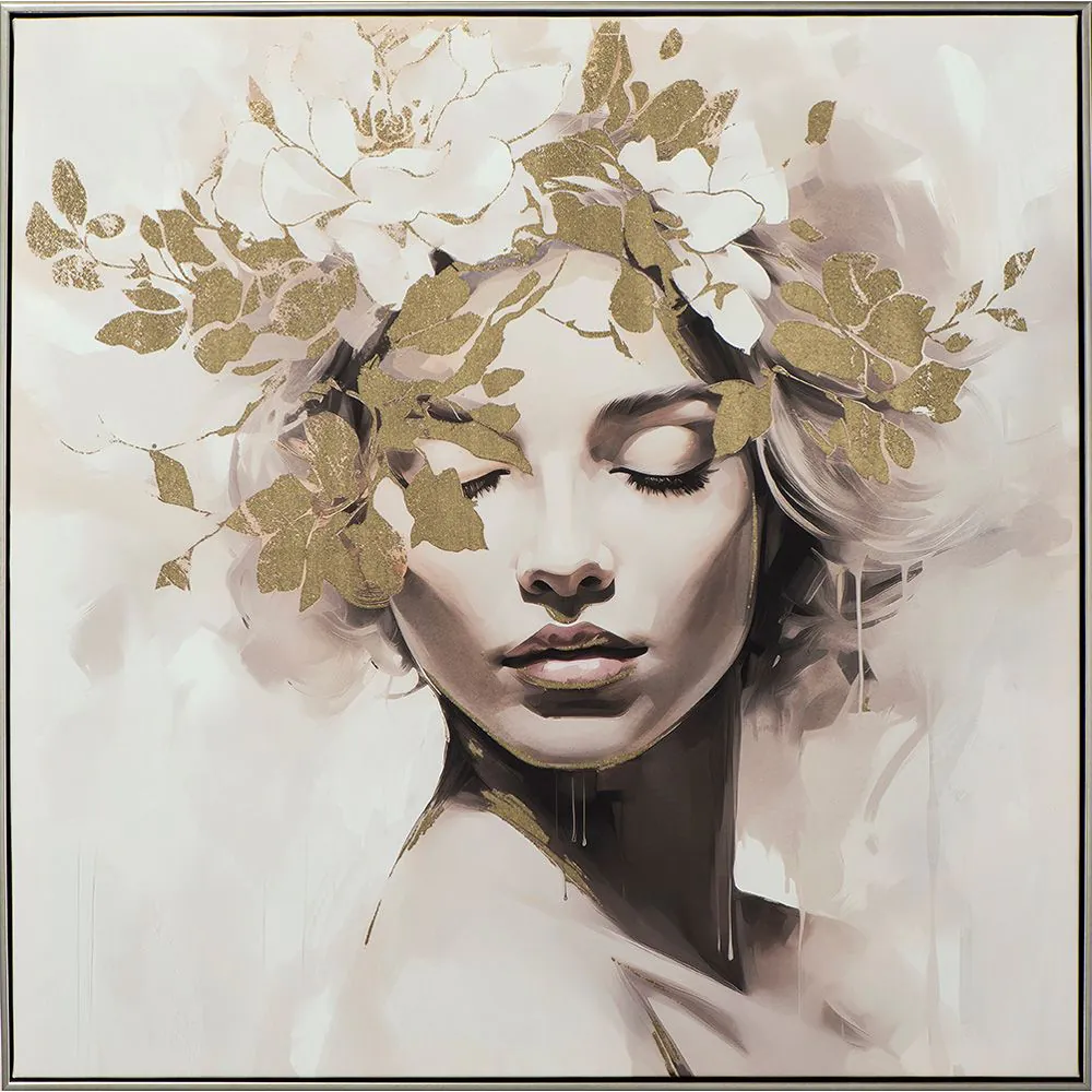 IMAGELAND АКРИЛНА КАРТИНА GOLD FLOWERED BEAUTY IMAGELAND АКРИЛНА КАРТИНА GOLD FLOWERED BEAUTY