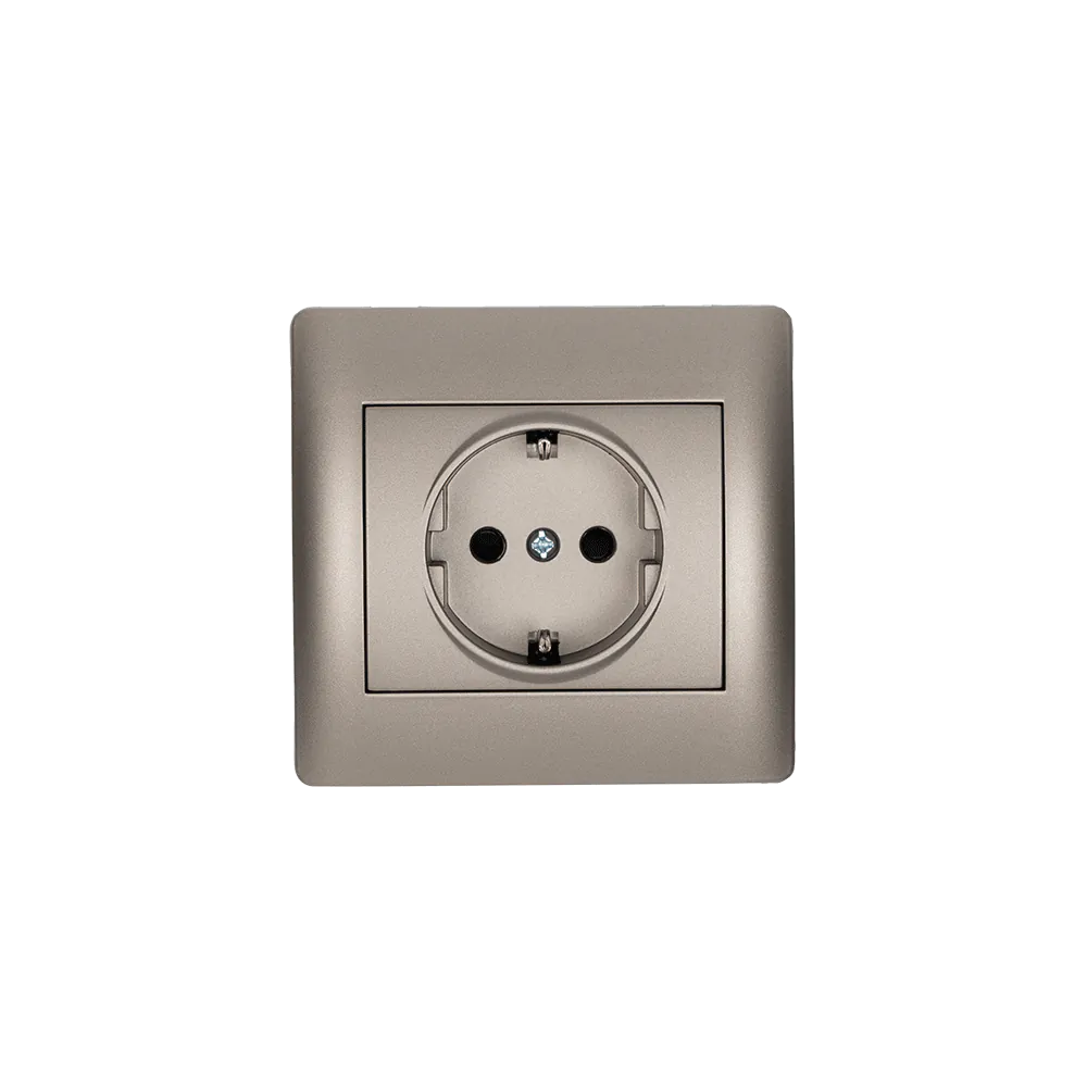 RHYME german type socket grey metallic