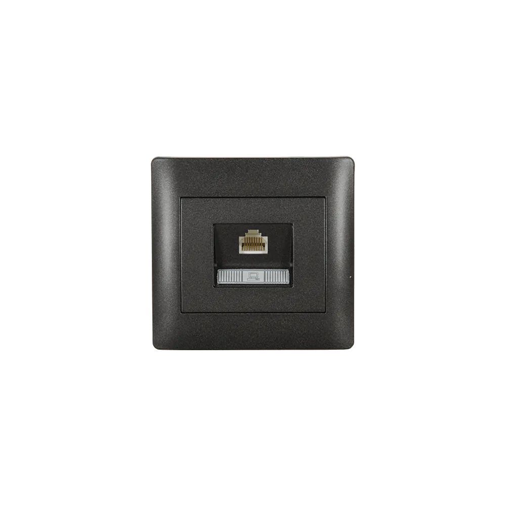 RHYME computer socket (Cat6E) graphite metallic