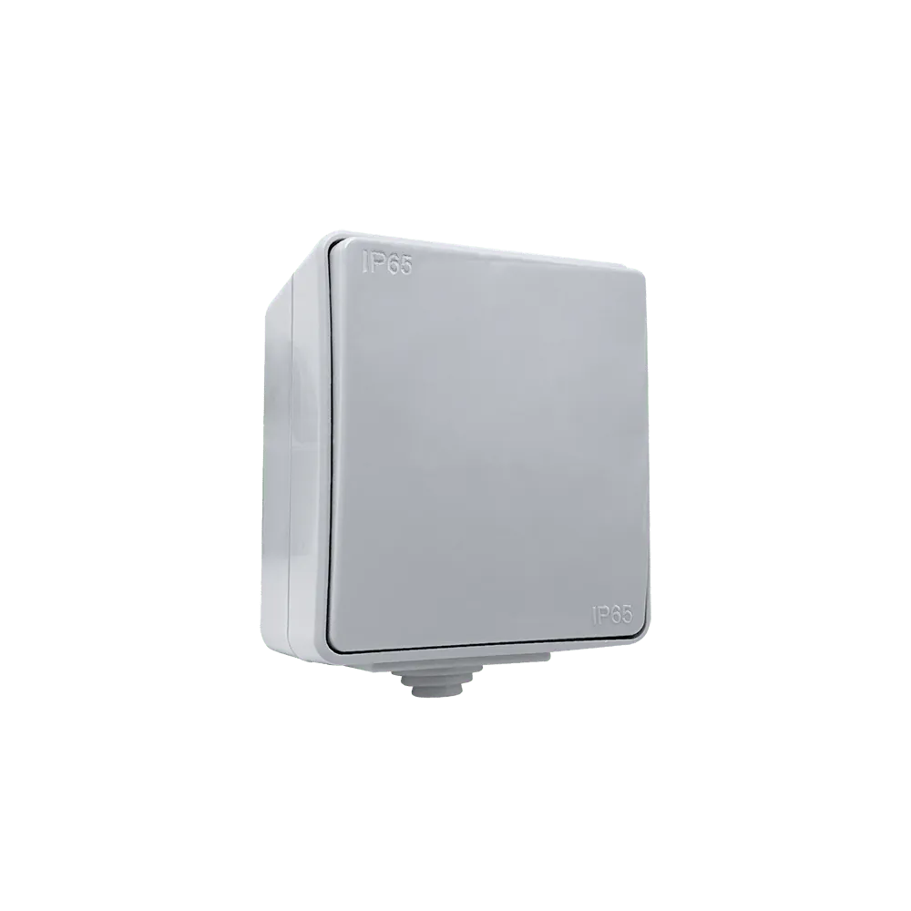 One gang one way switch IP65 Gray