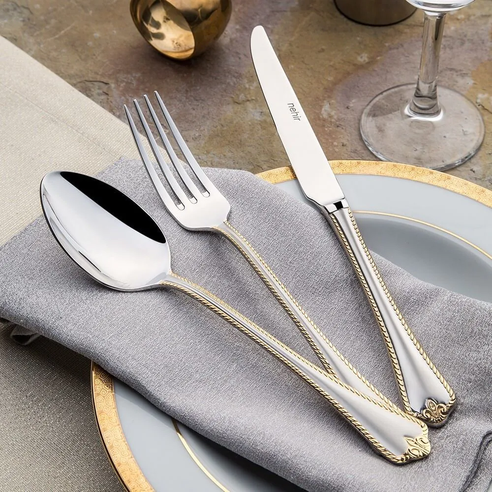 Cutlery FULYA 18pcs. Set, Gold Sandblast Cutlery FULYA 18pcs. Set, Gold Sandblast