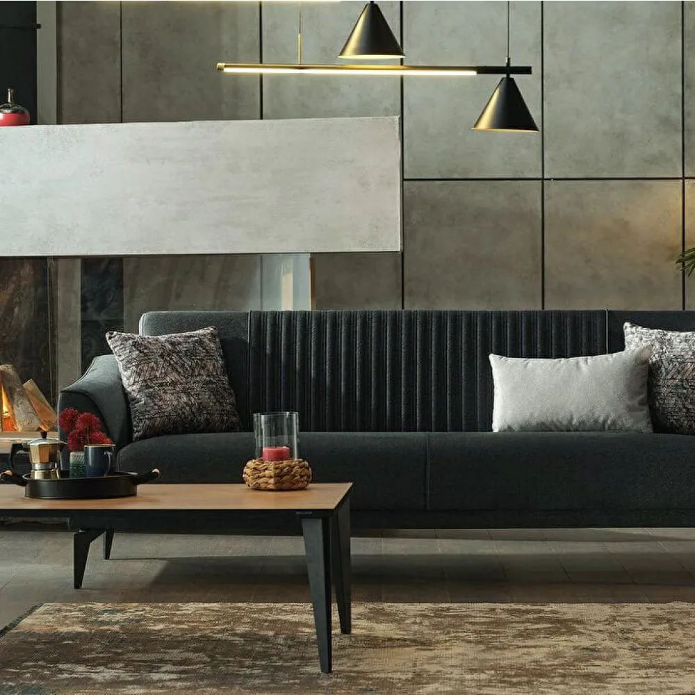 Three-seater sofa MONACO 230x88x84cm Nevada anthracite