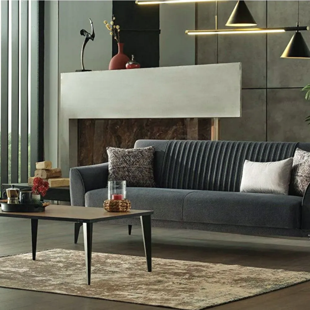 Three-seater sofa MONACO 230x88x84cm Nevada anthracite