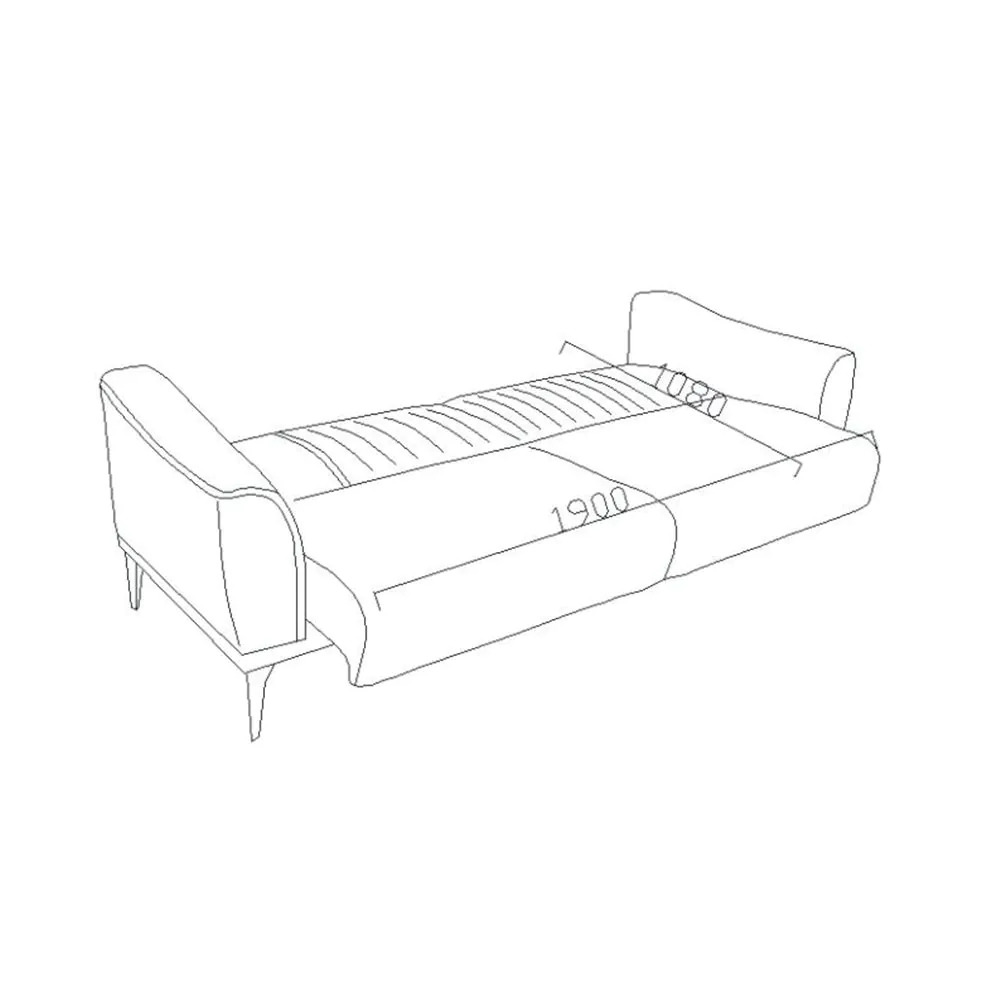 Three-seater sofa MONACO 230x88x84cm Nevada anthracite