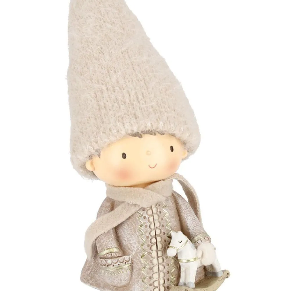 Bizzotto Decoration Christmas Boy figurine DELSEY 25cm