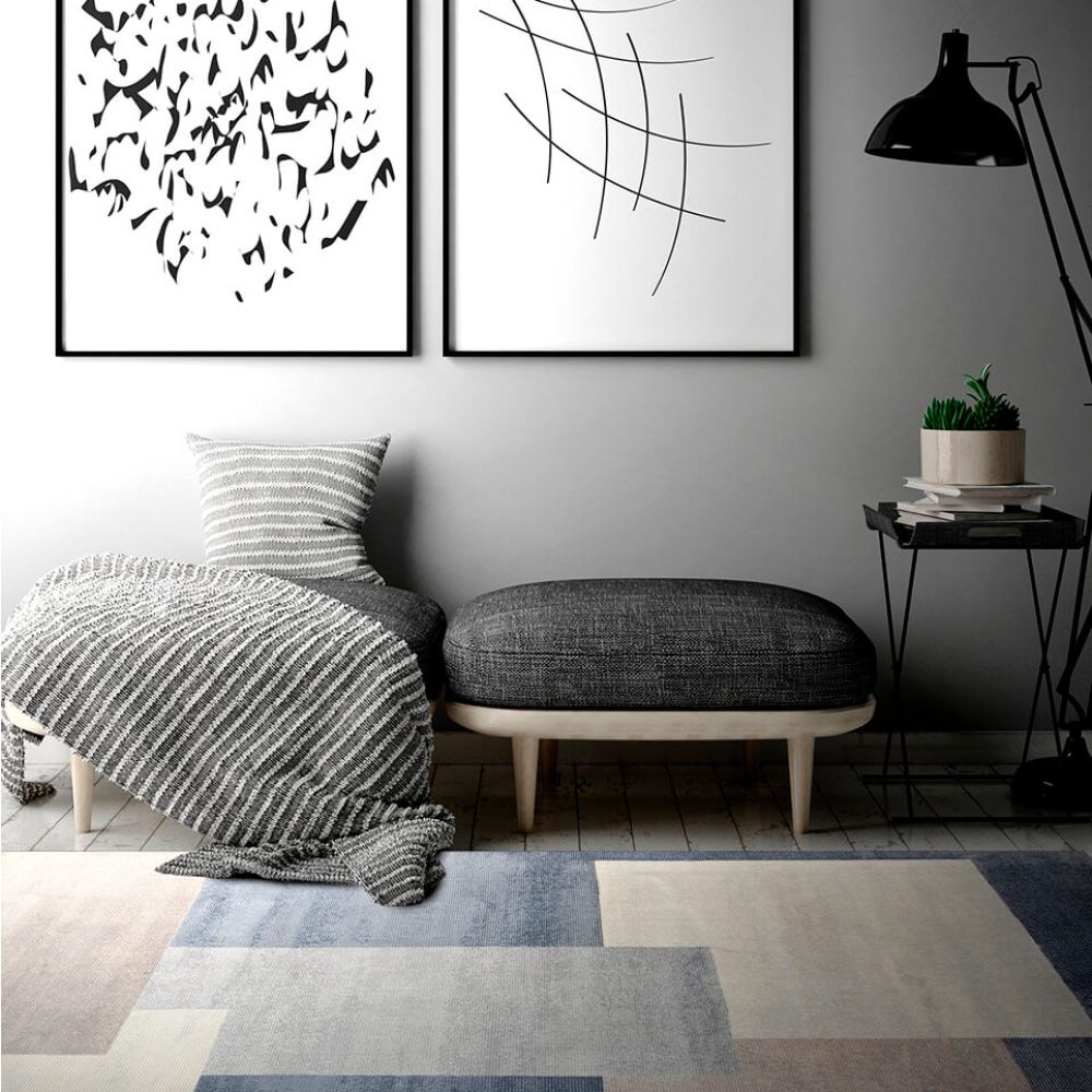 ABC VIVACE КИЛИМ ALAN 1 GREY BLUE 160X230CM
